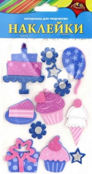Наклейки из ЭВА "Праздничное ассорти" (С3476-05)